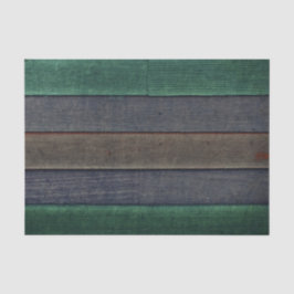 Rustisch land Groene Grijze Bruin Wood Grain Textu Tissuepapier