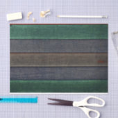 Rustisch land Groene Grijze Bruin Wood Grain Textu Tissuepapier (Craft)