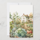 Rustisch Land House, lokaal gegroeid Baby shower Kaart (Achterkant)