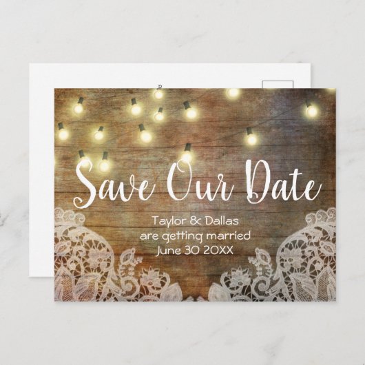 Rustisch land |  hout | Bruin Briefkaart (Voorkant / Achterkant)