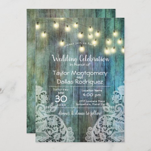 Rustisch land |  hout | Bruin Kaart (Voorkant / Achterkant)