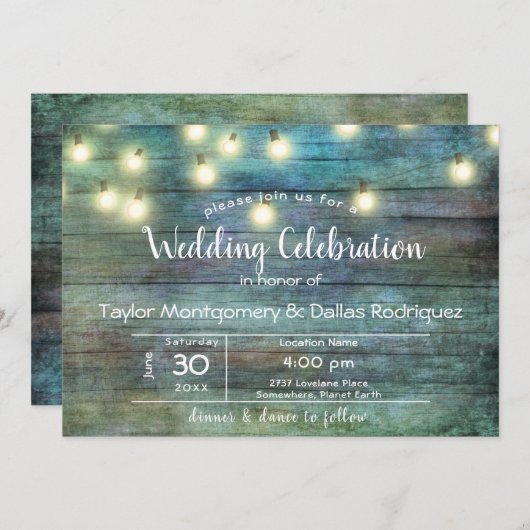 Rustisch land |  hout | Bruin Kaart (Voorkant / Achterkant)