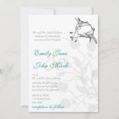 Rustisch land Hummingbird Kiss Love Bird Weddensch Kaart (Voorkant)