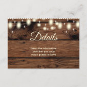 Rustisch  land — Informatie over bruiloft Informatiekaartje (Voorkant)