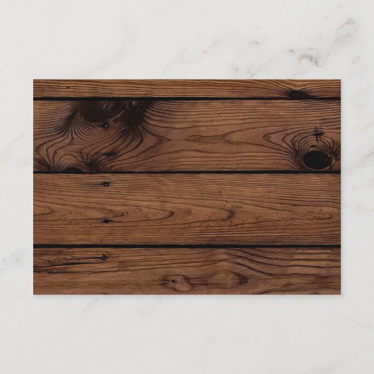 Rustisch  land — Informatie over bruiloft Informatiekaartje (Achterkant)