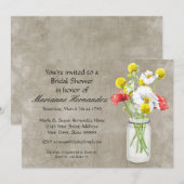 Rustisch land Mason Jar Bouquet Crackle Swirls Kaart (Voorkant / Achterkant)