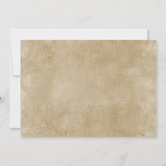 Rustisch land Mason Jar Bouquet Crackle Swirls Kaart (Achterkant)