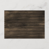 Rustisch land Mason Jar Daisy Barn Wood Weddenscha RSVP Kaartje (Achterkant)