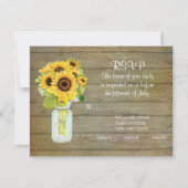 Rustisch land Mason Jar Flowers Sunflower RSVP (Voorkant)