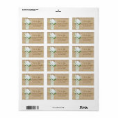 Rustisch land Mason Jar Flowers White Hydrangeas Etiket (Full Sheet)