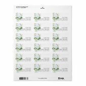 Rustisch land Mason Jar Flowers White Hydrangeas Etiket (Full Sheet)