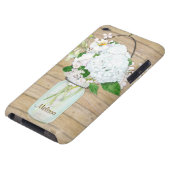 Rustisch land Mason Jar Flowers White Hydrangeas iPod Touch Hoesje (Onderkant)