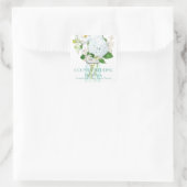 Rustisch land Mason Jar Flowers White Hydrangeas Vierkante Sticker (Tas)