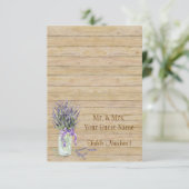 Rustisch land Mason Jar French Lavender Bouquet Kaart (Staand voorkant)