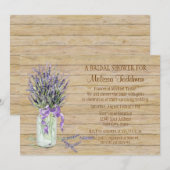Rustisch land Mason Jar French Lavender Bouquet Kaart (Voorkant / Achterkant)