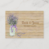 Rustisch land Mason Jar French Lavender Bouquet Plaatskaartje (Achterkant)