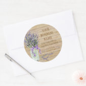 Rustisch land Mason Jar French Lavender Bouquet Ronde Sticker (Envelop)