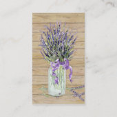 Rustisch land Mason Jar French Lavender Bouquet Visitekaartje (Achterkant)