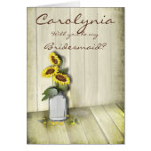 RUSTISCH LAND MASON JAR MET ZONLOWERS (Voorkant)