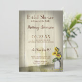 RUSTISCH LAND MASON JAR MET ZONLOWERS KAART (Staand voorkant)