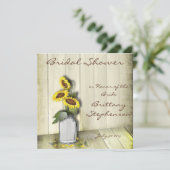 RUSTISCH LAND MASON JAR MET ZONLOWERS KAART (Staand voorkant)