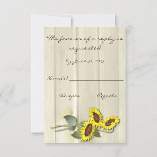 RUSTISCH LAND MASON JAR MET ZONLOWERS RSVP KAARTJE (Achterkant)