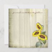 RUSTISCH LAND MASON JAR MET ZONLOWERS SAVE THE DATE (Achterkant)