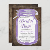 Rustisch land Mason Jar Vrijgezellenfeest Briefkaa Uitnodiging Briefkaart (Voorkant / Achterkant)