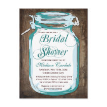 Rustisch land Mason Jar Vrijgezellenfeest Briefkaa