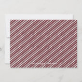 RUSTISCH LAND MERRY CHRISTMAS WINE STRIPES FOTO FEESTDAGENKAART (Achterkant)