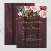 Rustisch land met een goudbruine bruidebruine brui kaart (Voorkant / Achterkant)