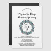 Rustisch land met kerstfeestfeest Magnet (Voorkant / Achterkant)