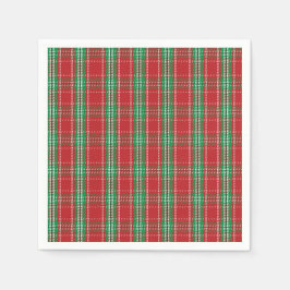 Rustisch land met rood kerstfeest servet