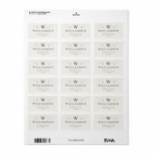Rustisch Land Modern Monogram Retouradres Etiket (Full Sheet)