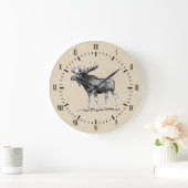 Rustisch land Moose & Taupe Grote Klok (Huis)