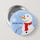 Rustisch Land Old Fashioned Snowman Ronde Button 7,6 Cm (Voorkant /achterkant)