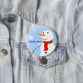 Rustisch Land Old Fashioned Snowman Ronde Button 7,6 Cm (In situ)