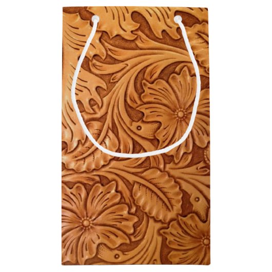 rustisch land oud western leder van de westcowboy klein cadeauzakje (Achterkant)