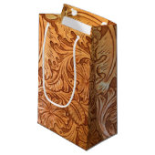 rustisch land oud western leder van de westcowboy klein cadeauzakje (Voorkant Gekanteld)