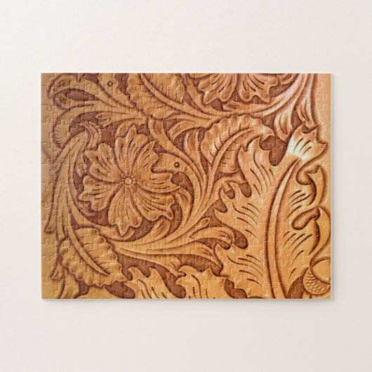 rustisch land oud western leder van de westcowboy legpuzzel (Horizontaal)