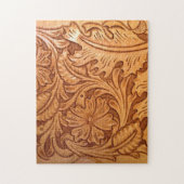 rustisch land oud western leder van de westcowboy legpuzzel (Verticaal)