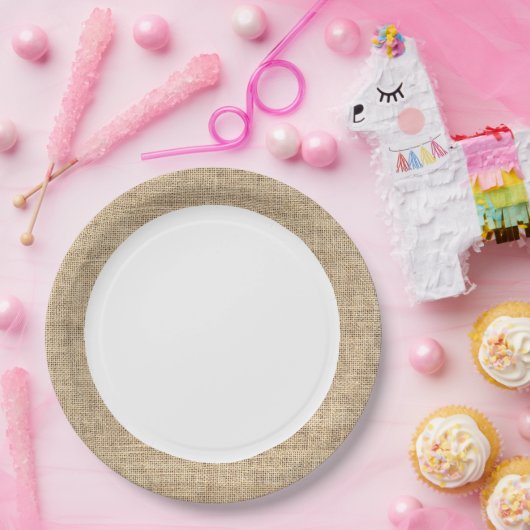 Rustisch land  overlapping papieren bordje (Feest)