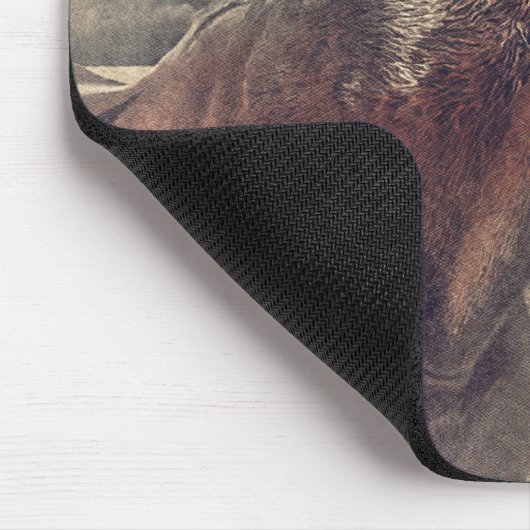 Rustisch Land Quarter Horse Monogram Name Initiaal Muismat (Hoek)