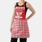 Rustisch Land Red Gingham Custom Baking Queen Schort (Insitu)