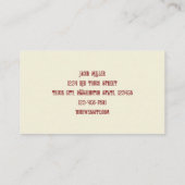 Rustisch land Red Sepia Boerderij Truck Visitekaartje (Achterkant)