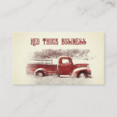 Rustisch land Red Sepia Boerderij Truck Visitekaartje (Voorkant)