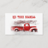 Rustisch land Red White Boerderij Truck Visitekaartje (Voorkant)