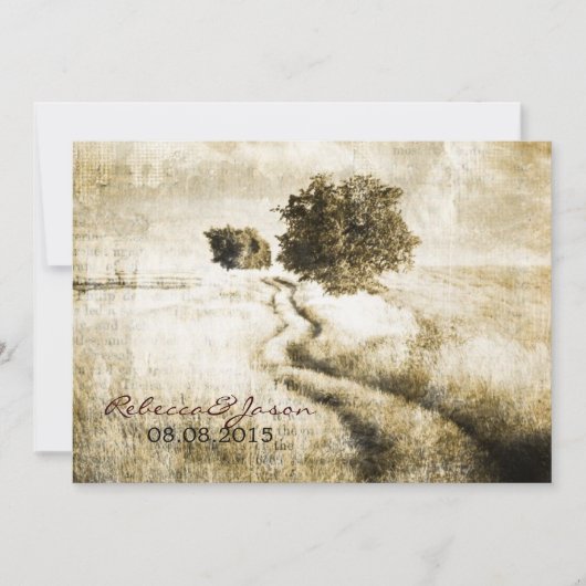 Rustisch land Road western buitenhuwelijk Kaart (Voorkant)
