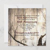 Rustisch land Rode Barn 50ste bruiloft Kaart (Achterkant)