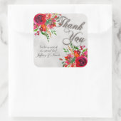 Rustisch land Rood Roses Spring Wedding Vierkante Sticker (Tas)